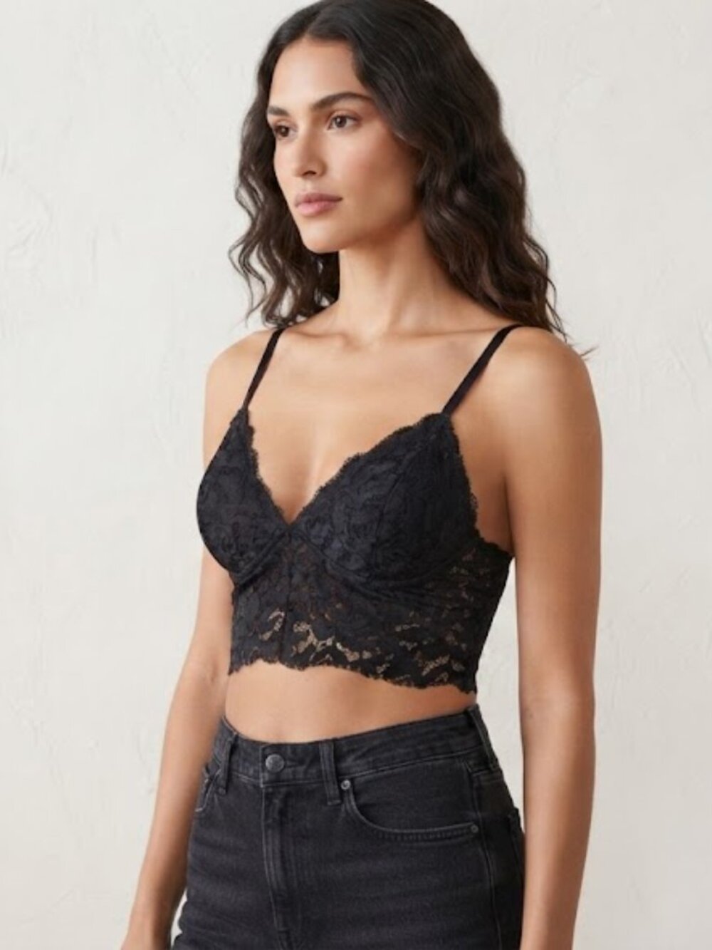 Black Floral Lace Bralette